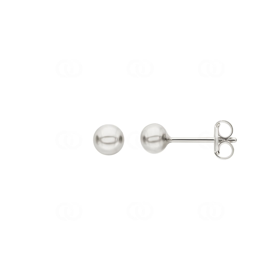 Kugelohrstecker 750/18 K Weissgold Ø 4mm