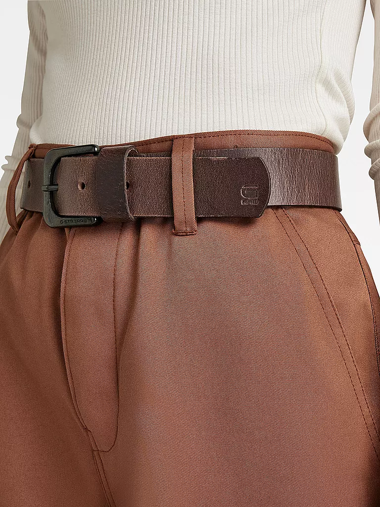 G-STAR RAW Ledergürtel ZED braun