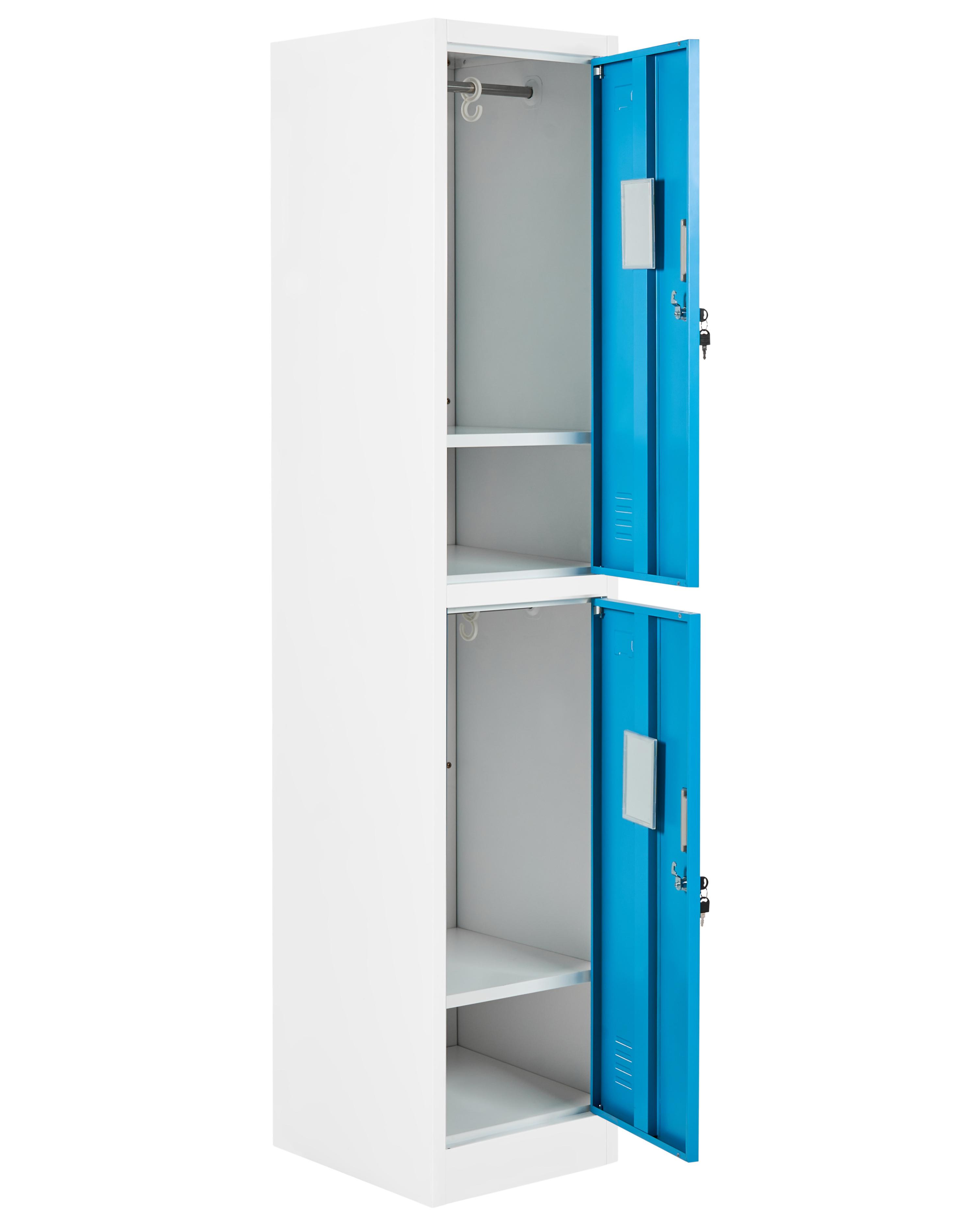 Locker met 2 niveaus ATHLETE Metaal Wit/blauw