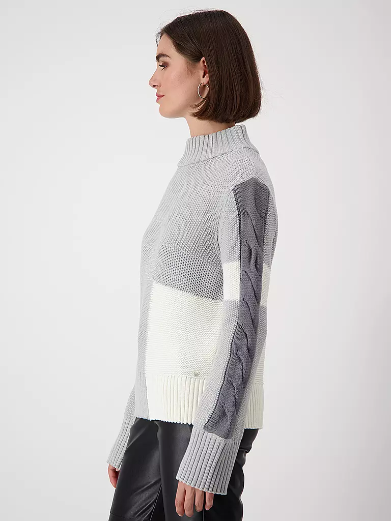MONARI Rollkragenpullover grau