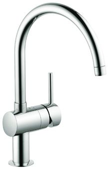 Grohe Minta 1-gats keukenkraan m. draaibare ronde uitloop chroom