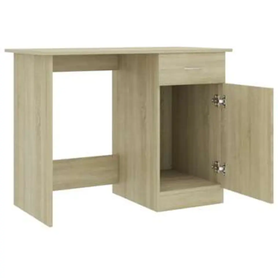 vidaXL - Bureau - Bruin - Bewerkt hout