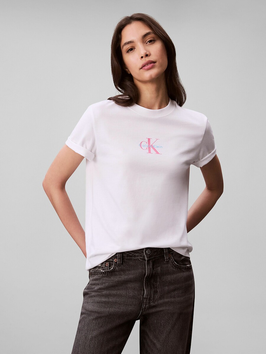 CALVIN KLEIN JEANS<br>Camiseta de manga curta com o logotipo CK