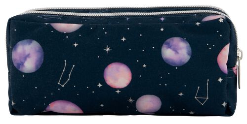 trousse à double zip planètes