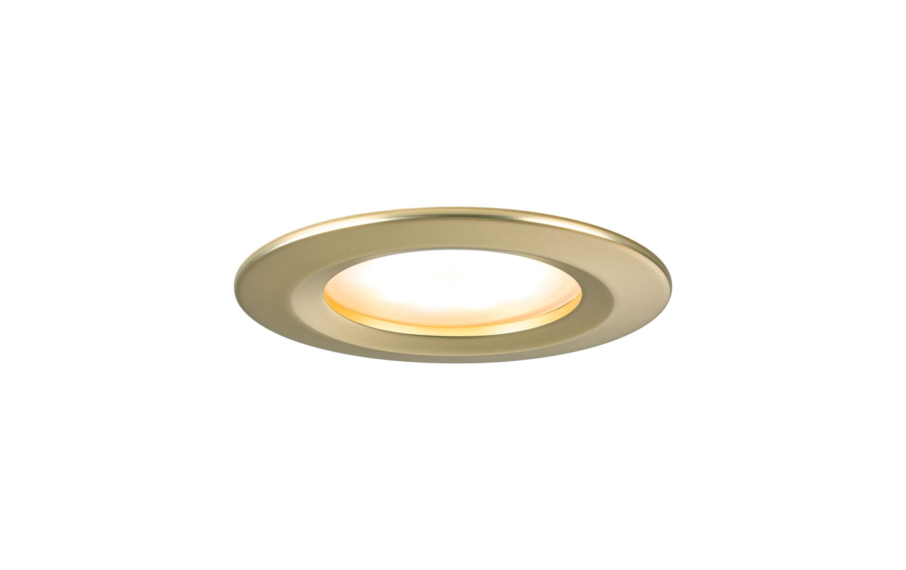 Einbauleuchte LED Nova Coin Basisset starr 3-Step-Dim GoldDimmbare runde Einbauleuchte