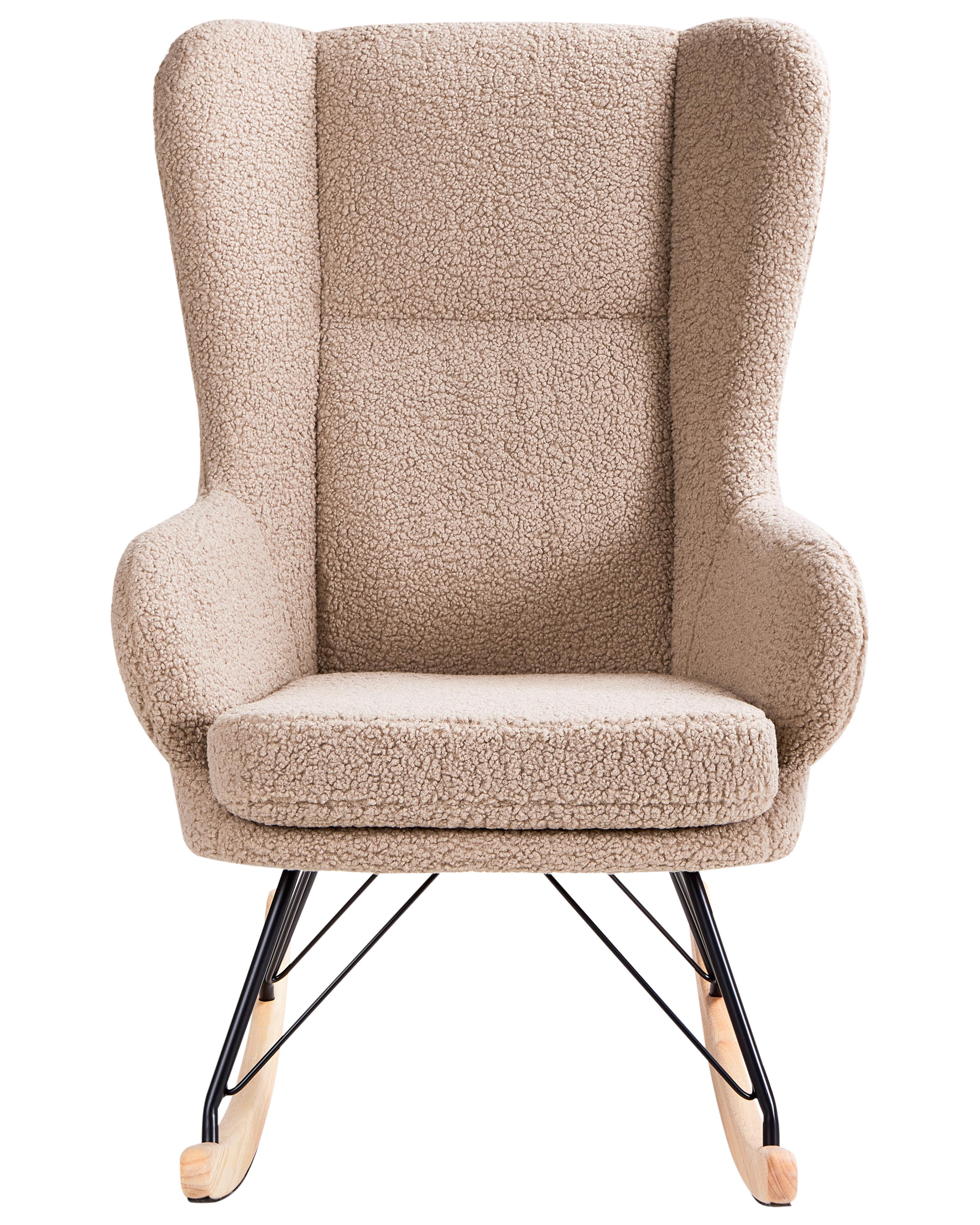 Schommelstoel LUOMA Bouclé Beige