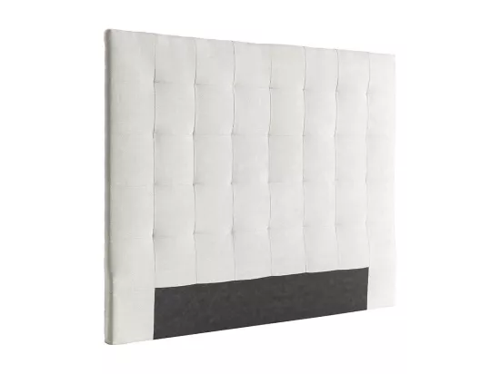 Tête de lit capitonnée en tissu beige clair naturel L160 cm HALCIONA