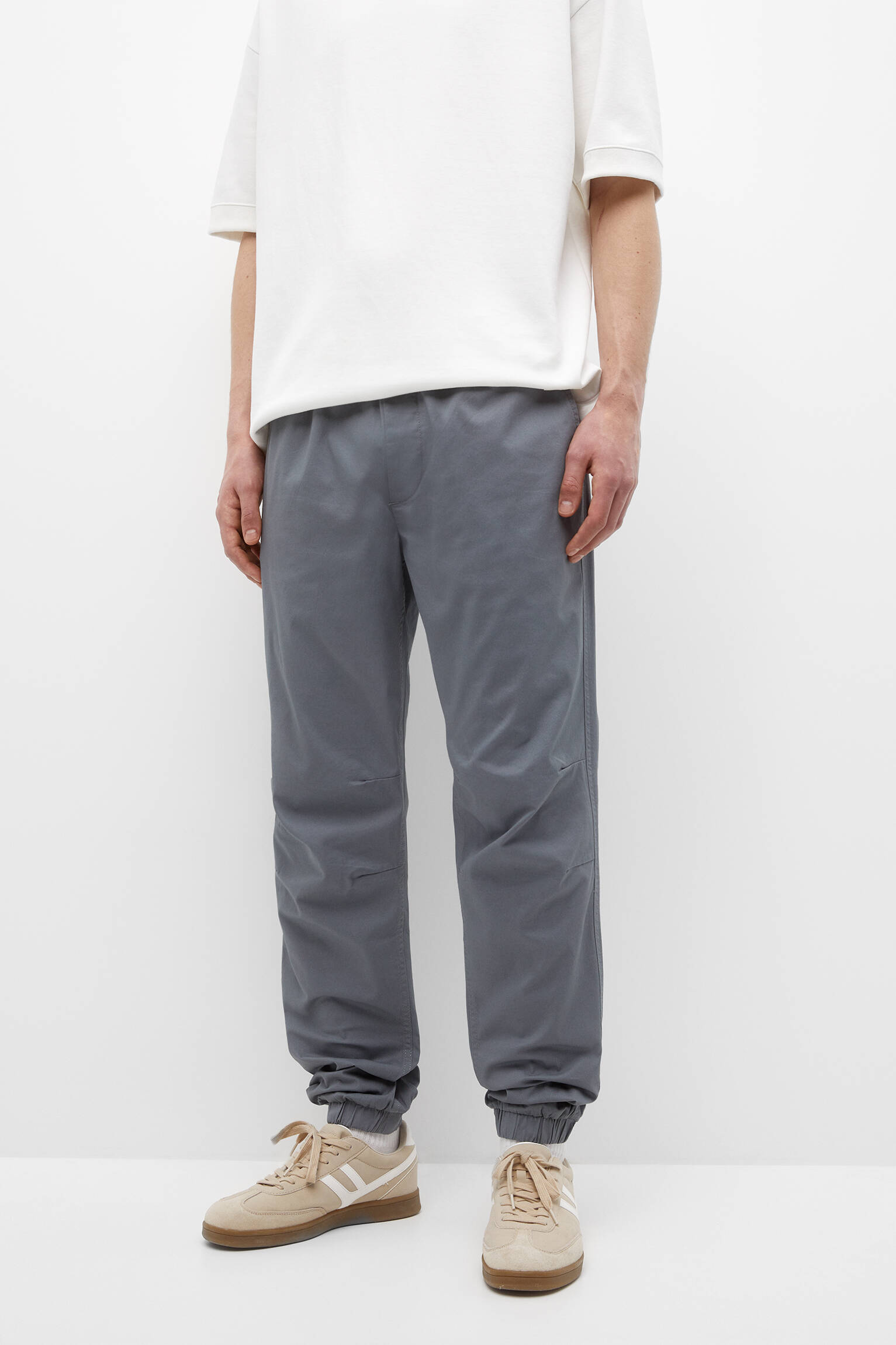 Calça jogger básica - azul acinzentado