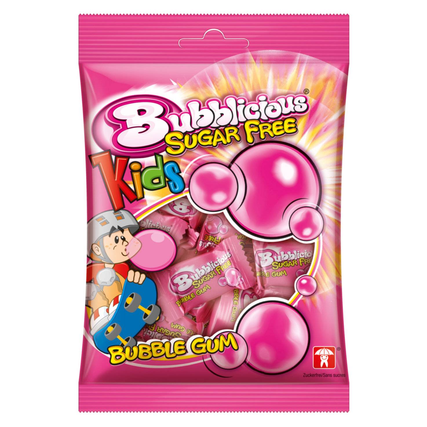 Bubblicious Kaugummi Kids Bubble ohne Zuckerzusatz 30 Stück