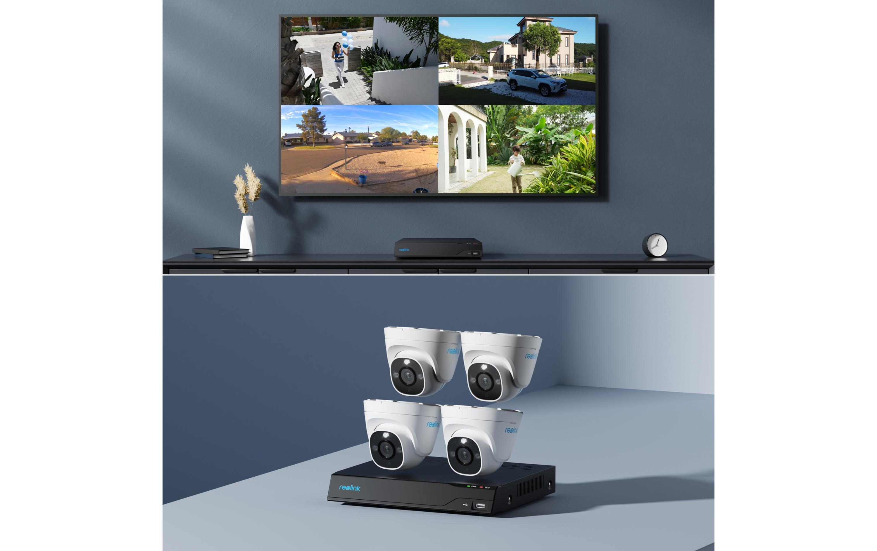 Überwachungsset NVS8-8MD4 Dome, inkl. 2TB Harddrive<br>8-Kanal 4K Ultra HD Überwachungskamerasystem 24/7 inkl. 4x 8MP Bullet Kameras mit Personen- & Fahrzeugerkennung