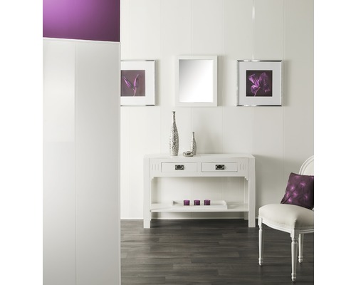 Kunststof paneel Element Compact, glanzend wit, 1200 x 375 x 8 mm