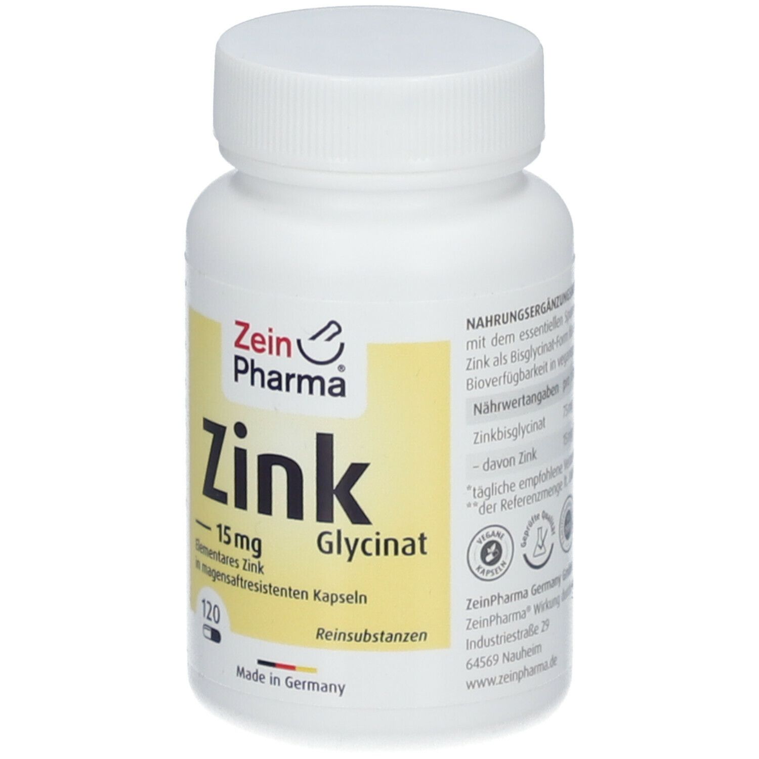 ZeinPharma® Zink Kapseln Chelat 15 mg