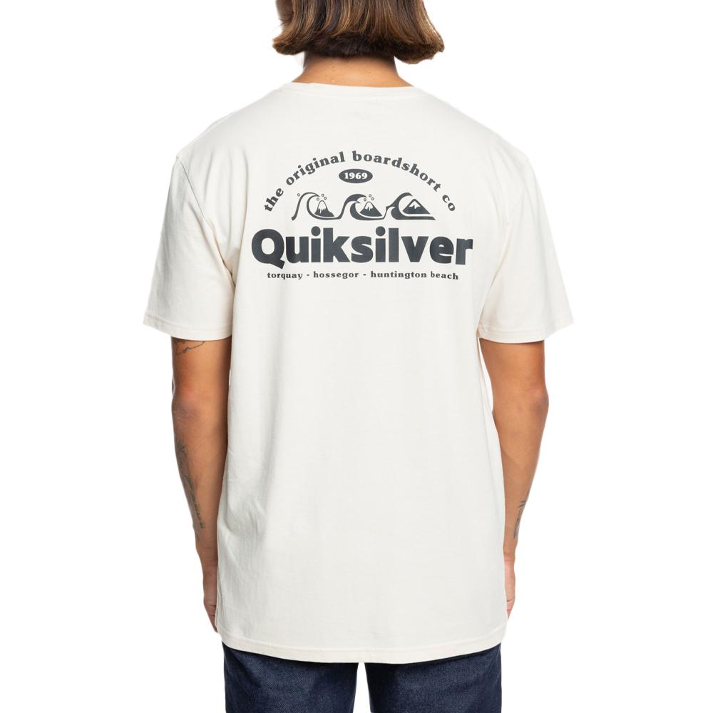 Quiksilver T-shirt Beige/Noir Homme Quiksilver Injection
