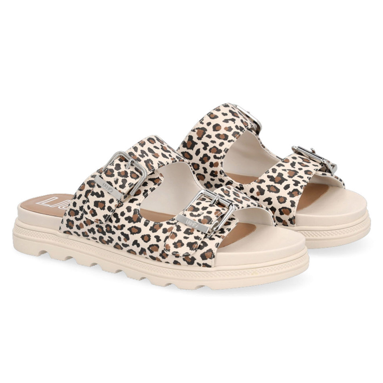 Liu-Jo Mules en Cuir Desy léopard