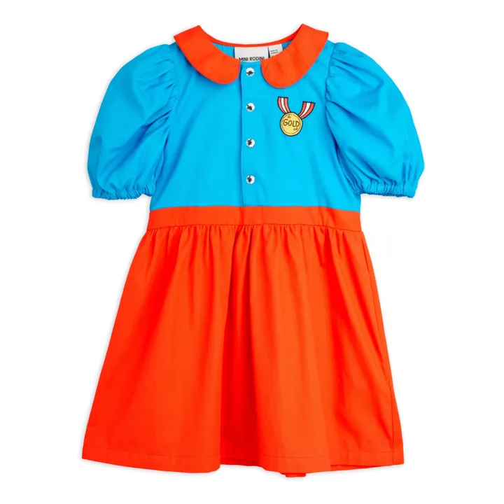 Mini Rodini Robe Médaille Coton Bio | Rouge
