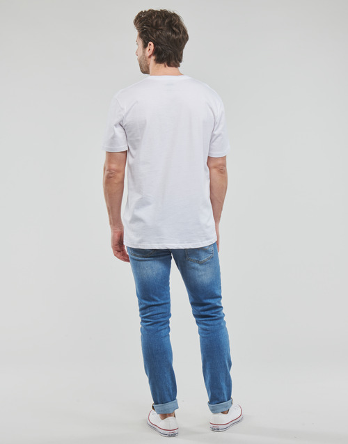 Quiksilver - BETWEEN THE LINES SS - Blanc / Bleu