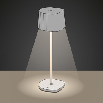 Konstsmide tafellamp Capri Zwart incl. dimmer en usb snoer