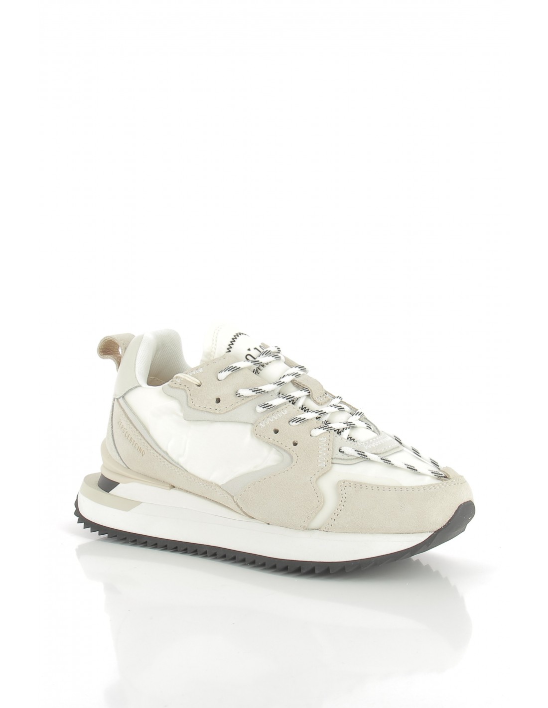 0-105 Baskets de ville Femme treck up Blanc/Noir