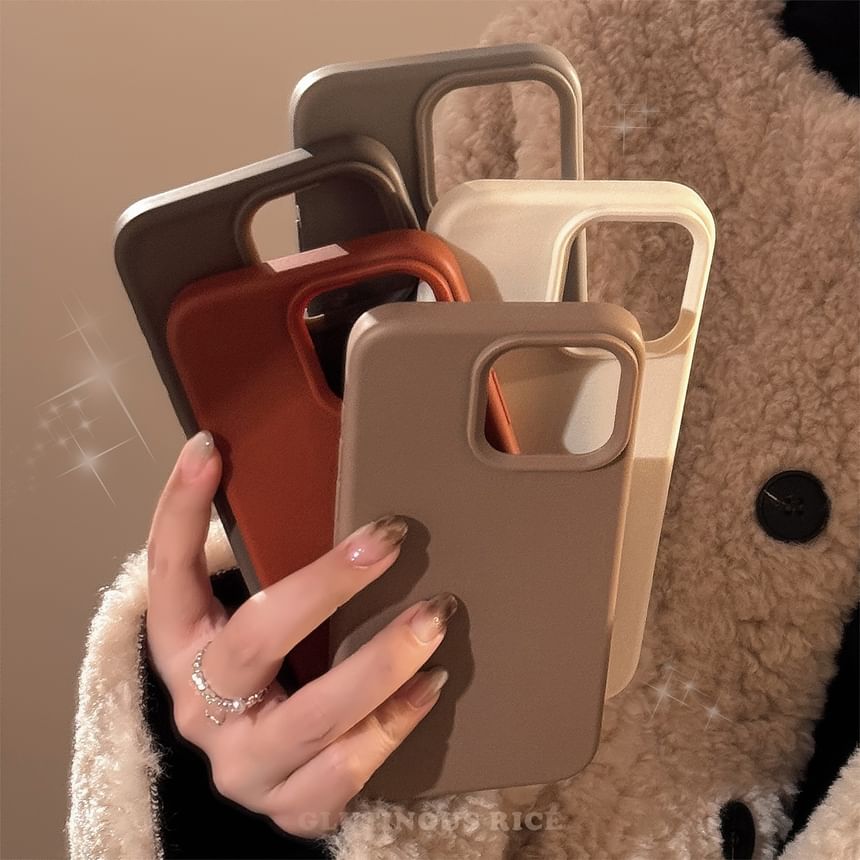 kloudkase - Effen telefoonhoesje - iPhone 16 Pro Max / 16 Pro / 16 Plus / 16 / 15 Pro Max / 15 Pro / 15 Plus / 15 / 14 Pro Max / 14 Pro / 14 Plus / 14 / 13 Pro Max / 13 Pro / 13 / 13 Mini