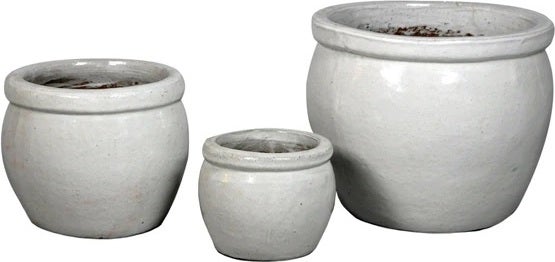 Mega Collections bloempot Delta wit D 21 H 16 cm