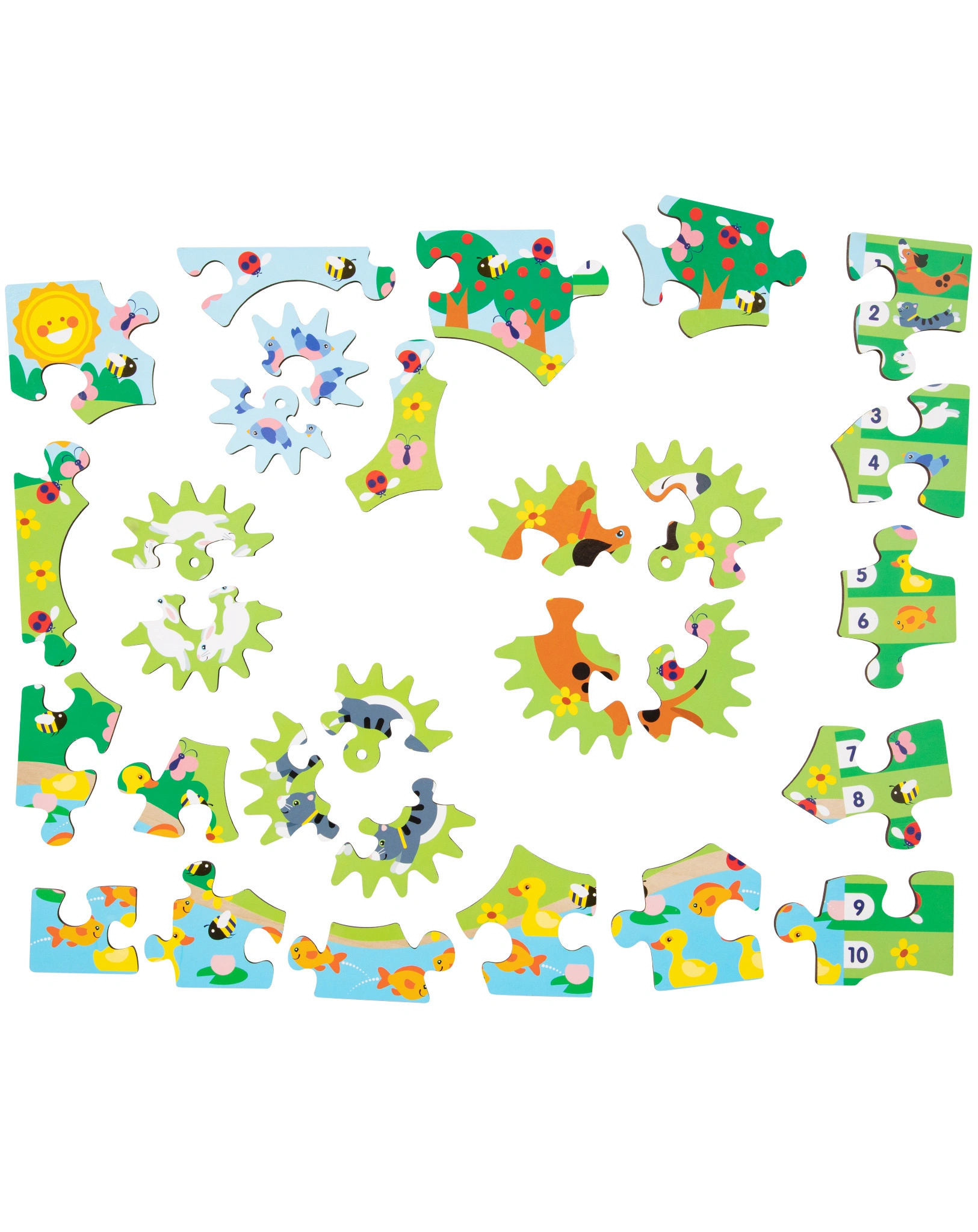 Zahnrad-Puzzle TIERJAGD 24-teilig