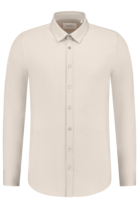 Pure Path beige heren overhemd