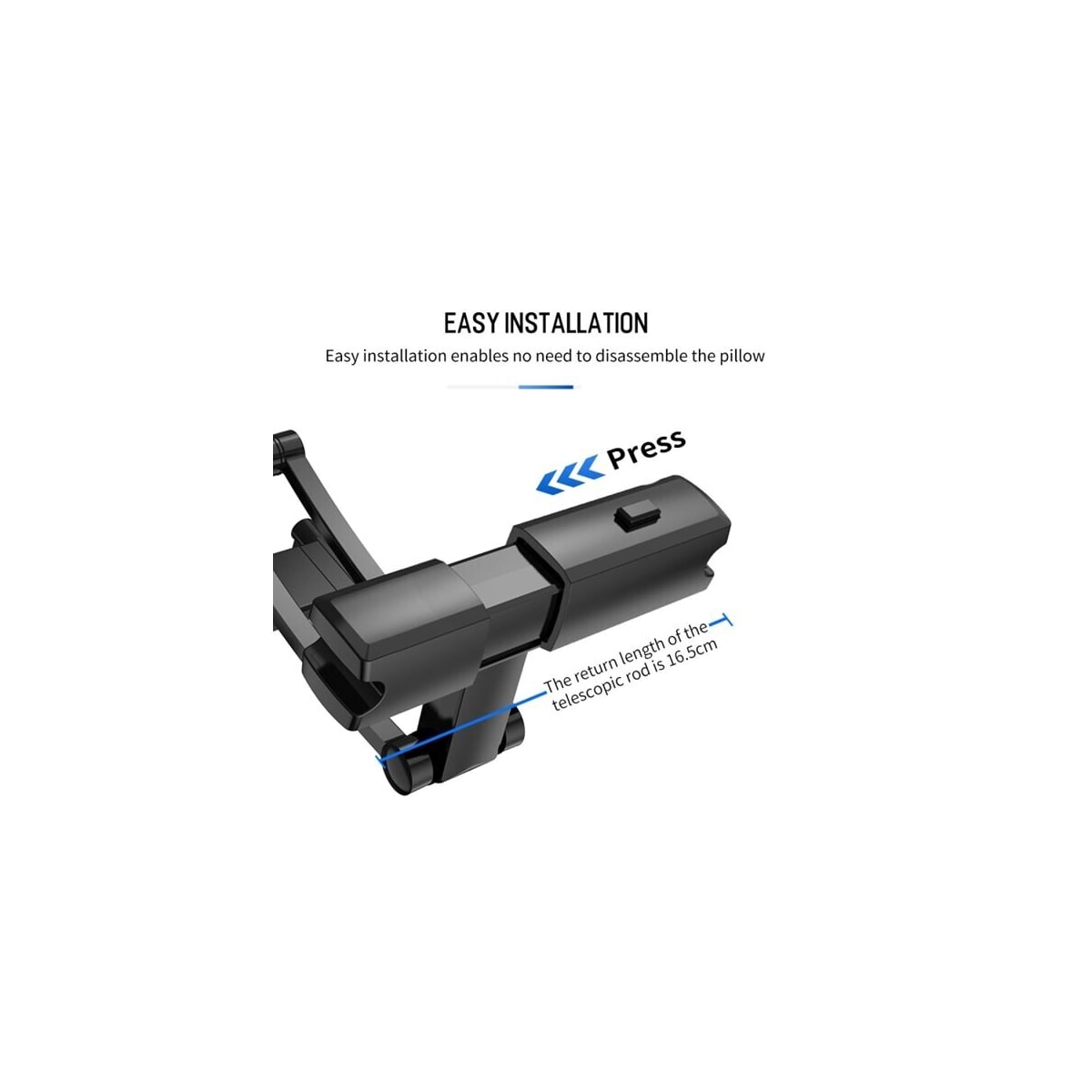 ROCK Universal Holder til bilens nakkestøtte - Mobil & Surfeplate