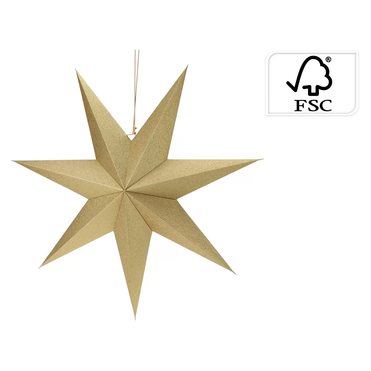 Papierstern Paper-Star Gold