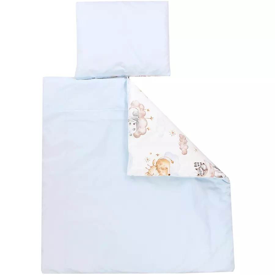 TupTam Unisex Baby Bettwäsche Wiegenset 4-teilig blau