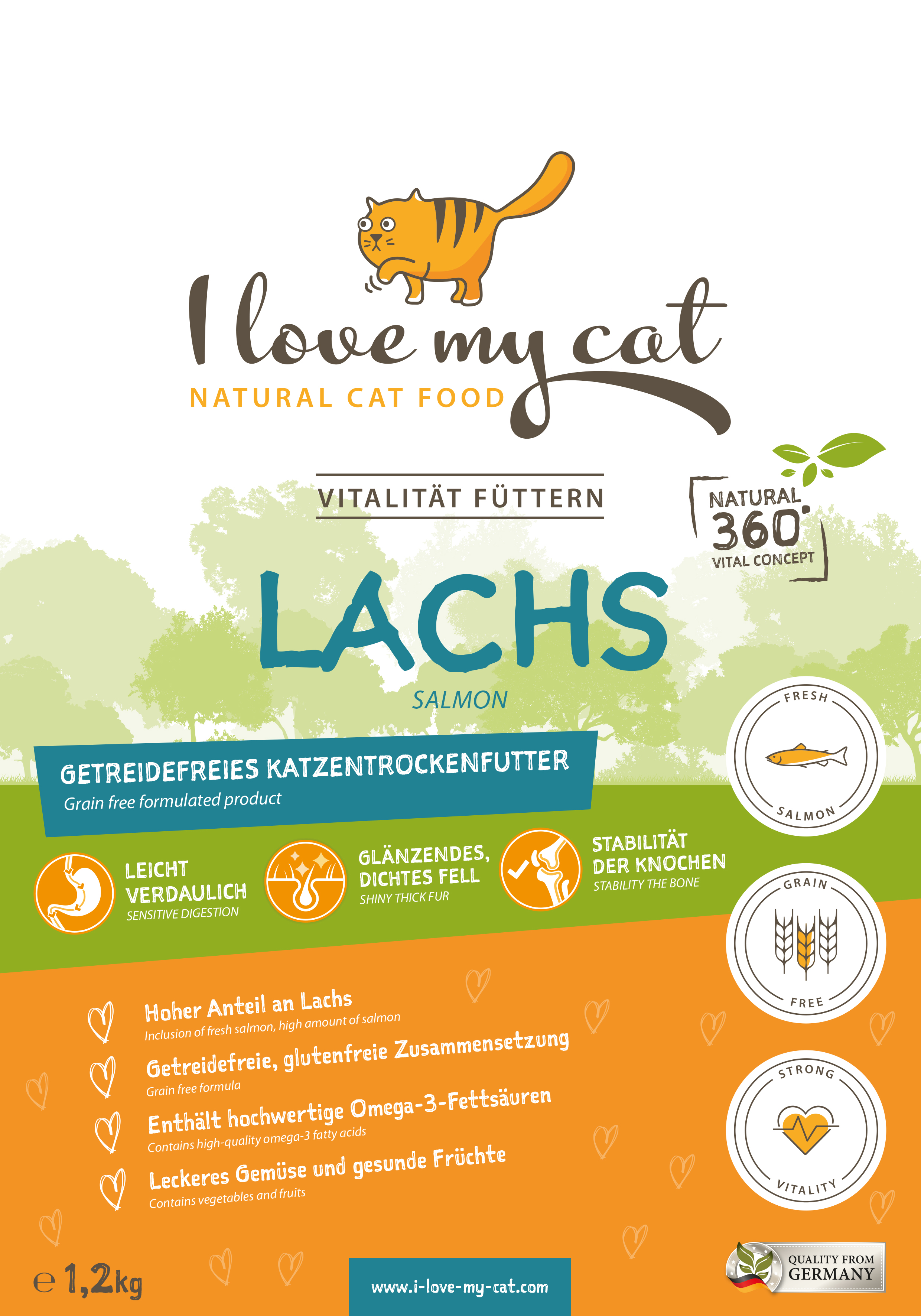 Pack de nourriture sèche avec saumon pour chats en surpoids