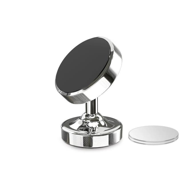Magnetisk telefonholder til bilen 360 graders rotation Sølv