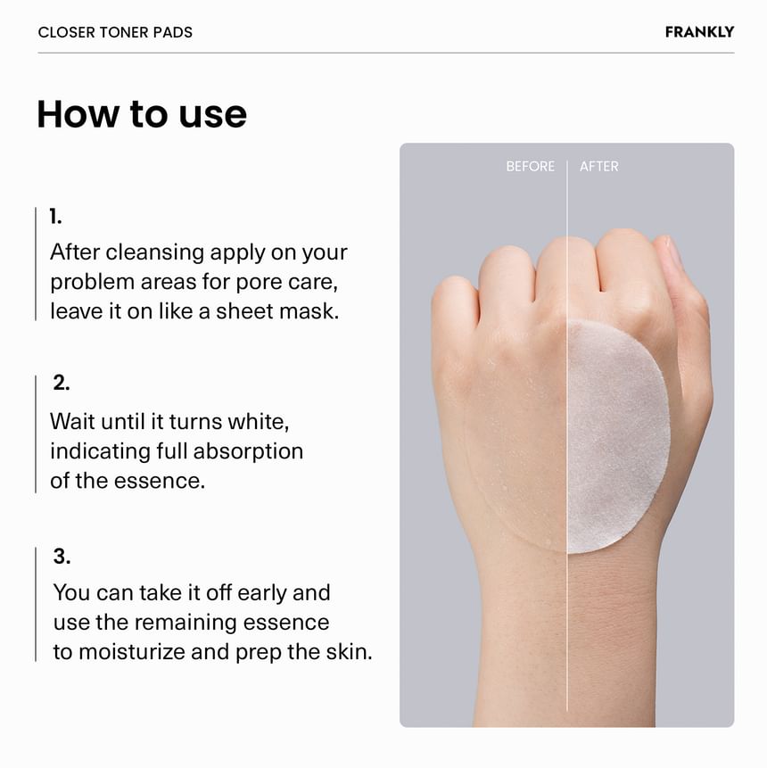 FRANKLY - Closer Pore Tightening Toner Pads