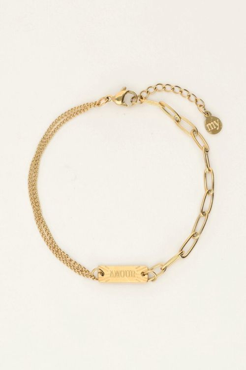 Armband met verschillende schakels amour
