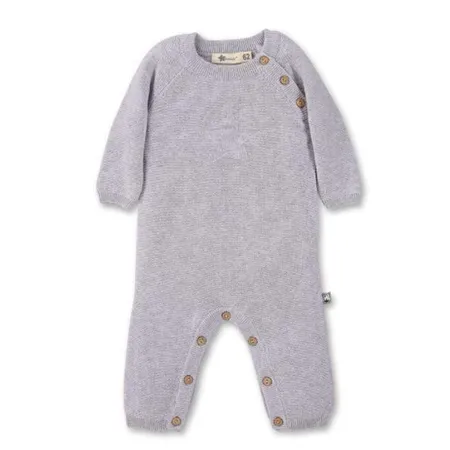 Sterntaler Baby Strick-Einteiler GOTS Gr. 62 hellgrau