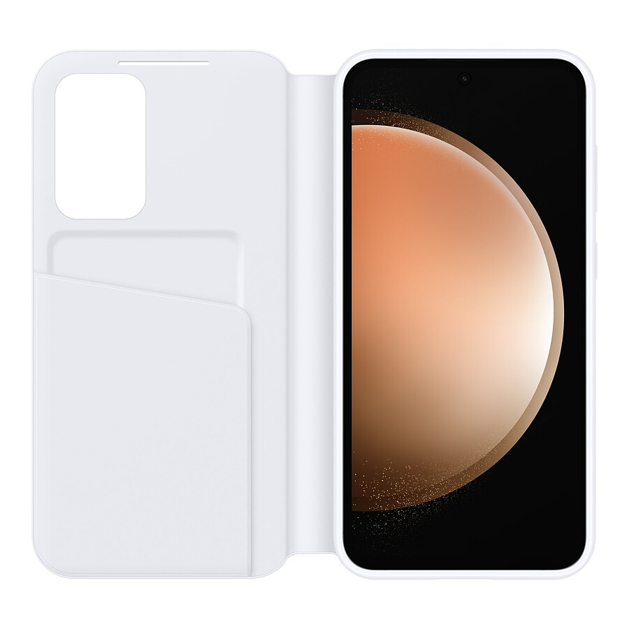 Samsung Étui Smart View Blanc avec porte-carte - Galaxy S23 FE