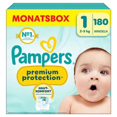 Pampers Premium Protection Windeln Gr.1, Monatsbox,  2-5 Kg