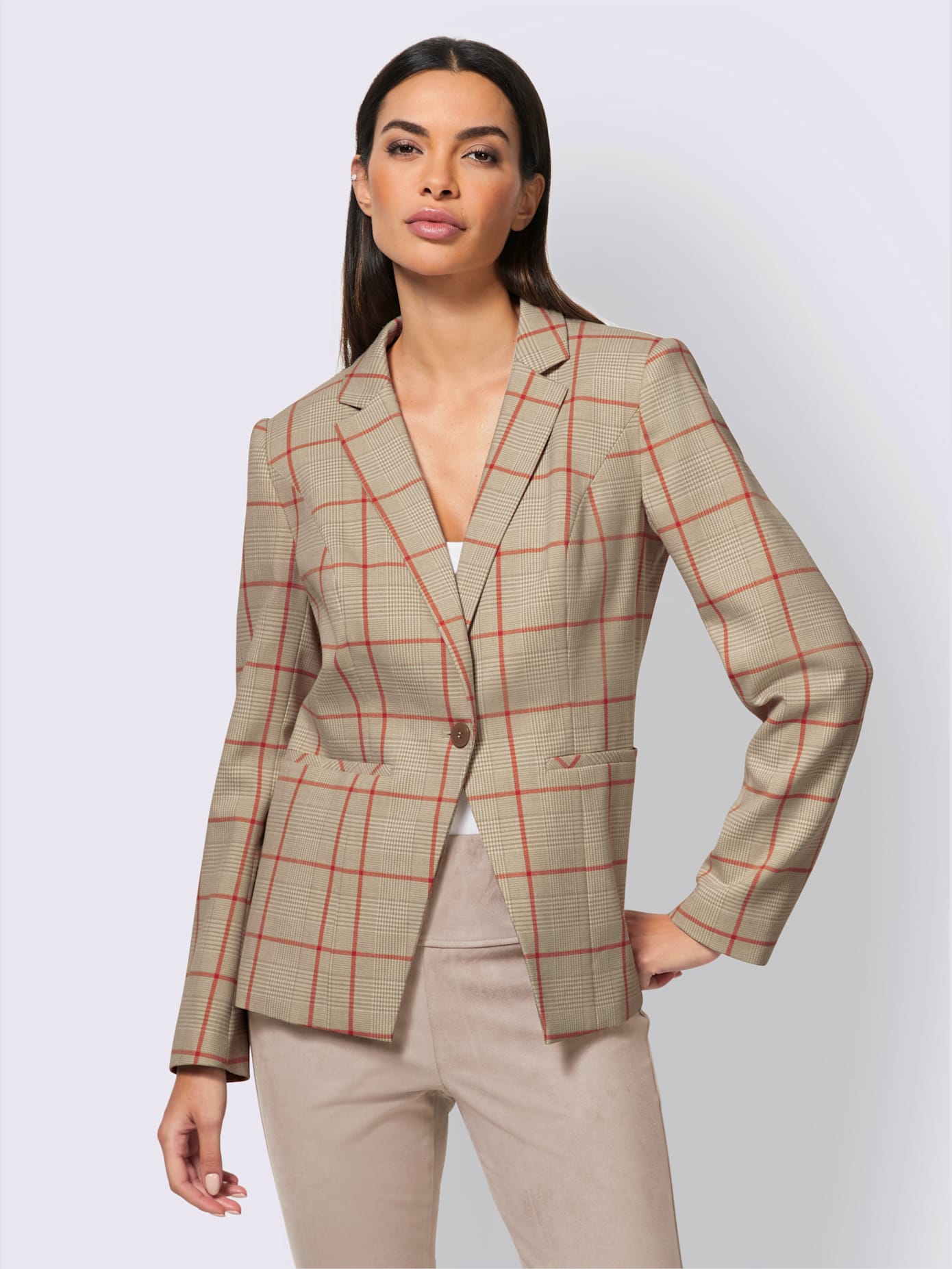 Blazer motif à carreaux
