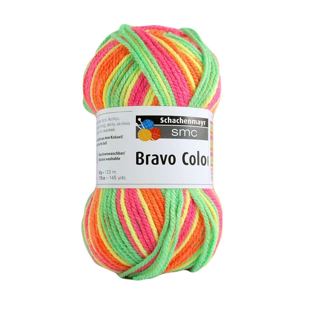 Pelote de laine BRAVO COLOR multicolore COL2100 50g
