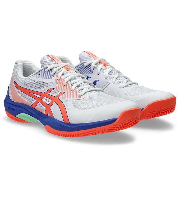ASICS GAME FF PADEL 1041A493-100 WHITE-VIVID-CORAL