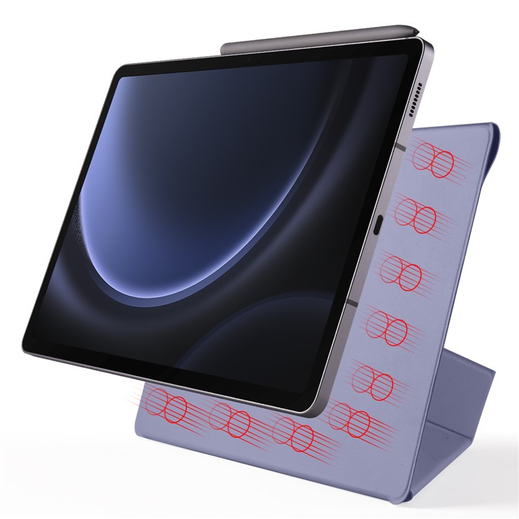 Samsung Galaxy Tab S10 Lite / S10 FE / Tab S9 FE / Tab S9 Smart Cover Leder Tasche Schutzhülle Magnetcover Origami Flip Case - Lila