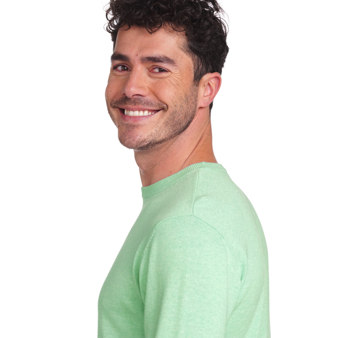 VanVaan Herren Pullover in Unifarben hellgrün