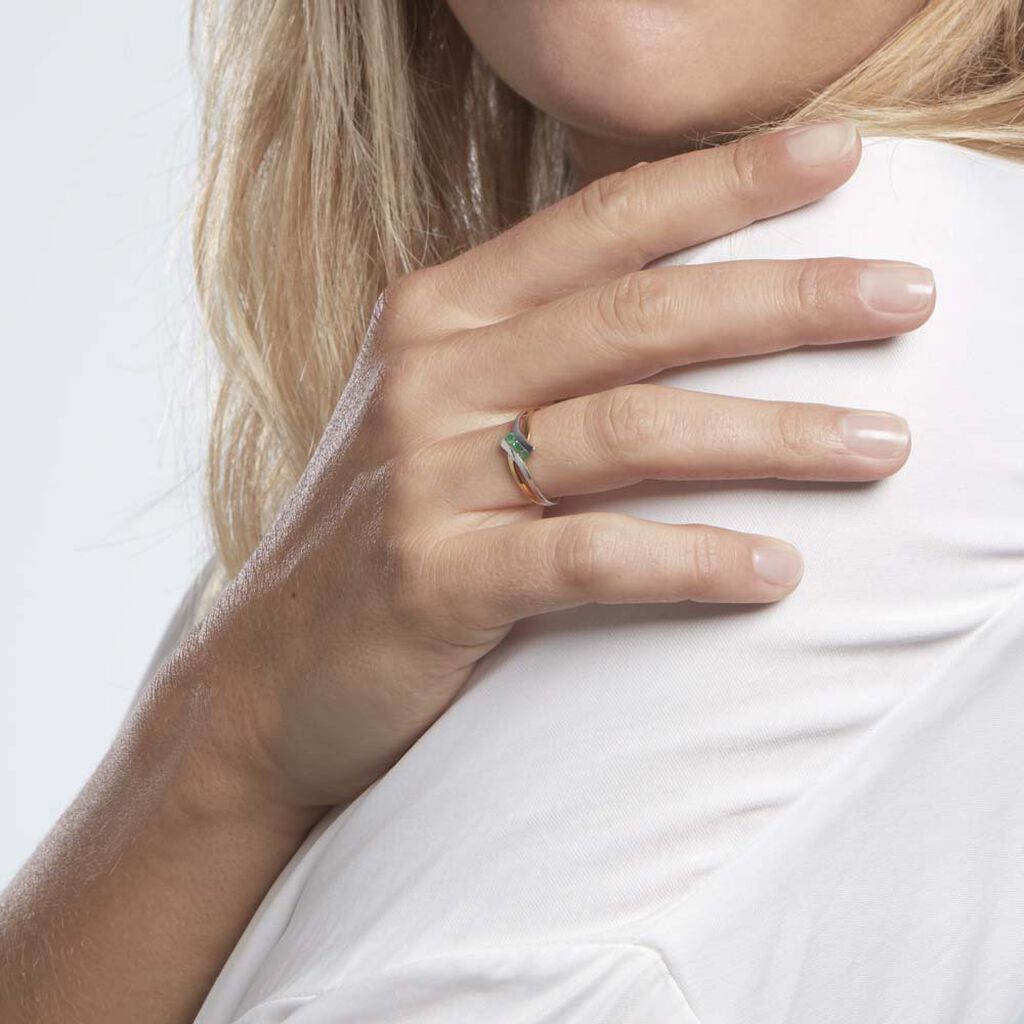 Bague Prudie Or Bicolore émeraude