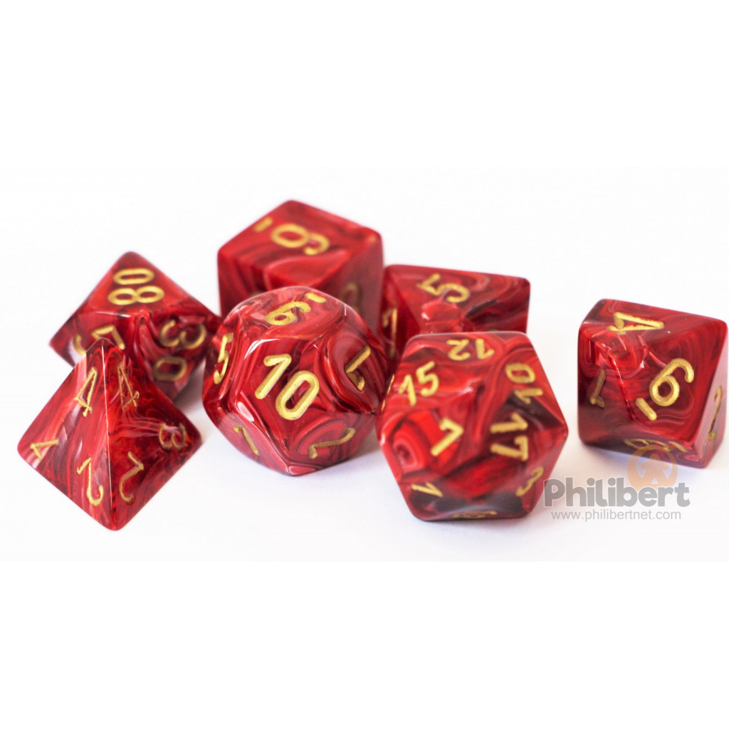 Set de 7 Dés JDR Chessex : Lustrous