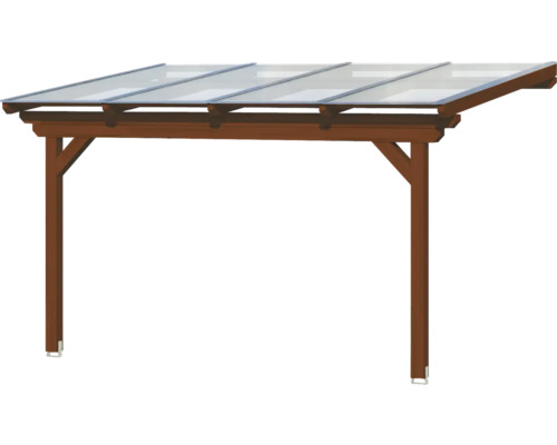 SKAN HOLZ Ancona terrasoverkapping, 434x250 cm, notenhout