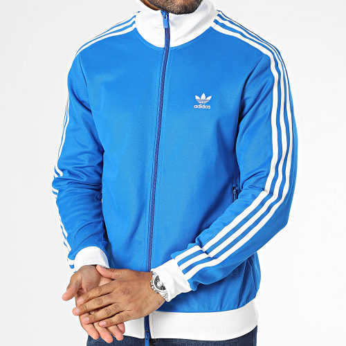 Veste Zippée A Bandes Beckenbauer IM4510 Bleu Roi