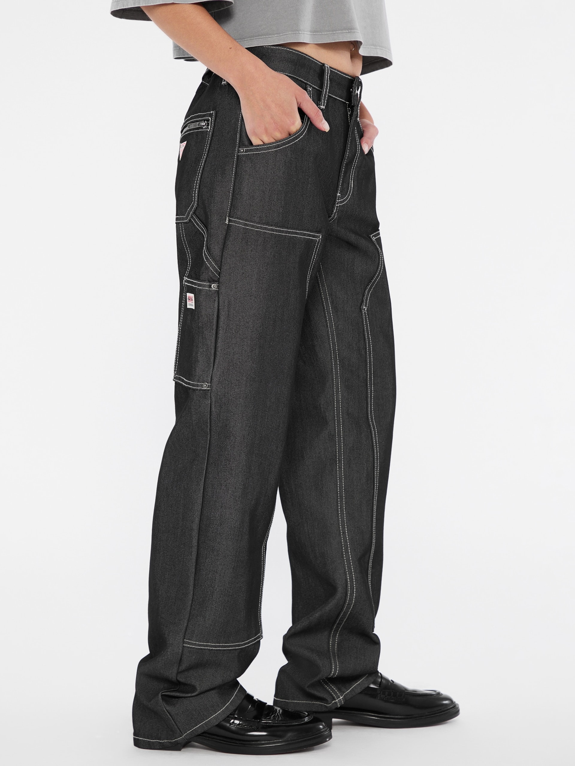 Calça jeans GUESS Originals Metallic Zip Carpenter