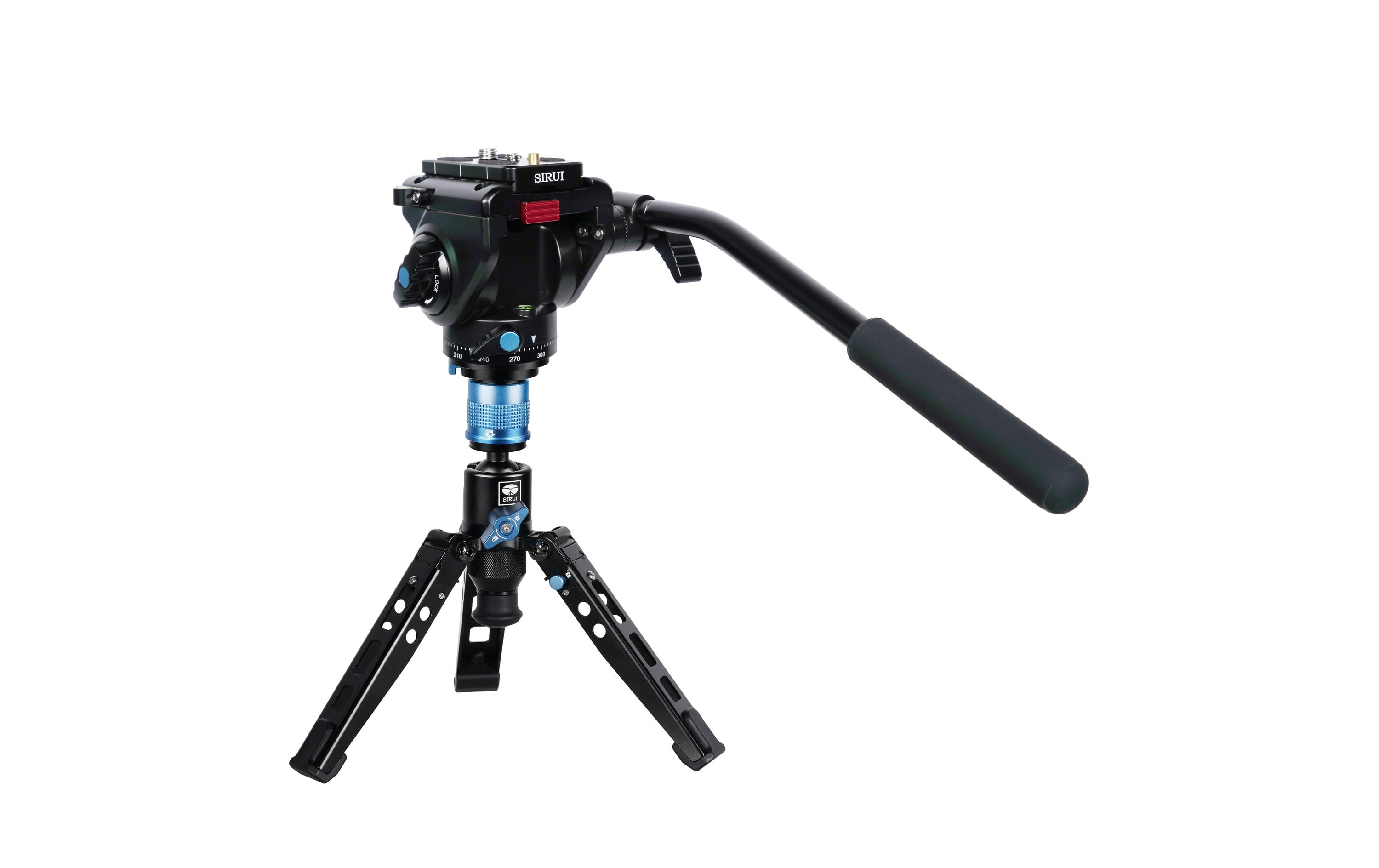 Einbeinstativ P-325FL mit VA-5 Videokopf<br>Kohlefaser-Einbeinstativ mit Ständer und Videokopf