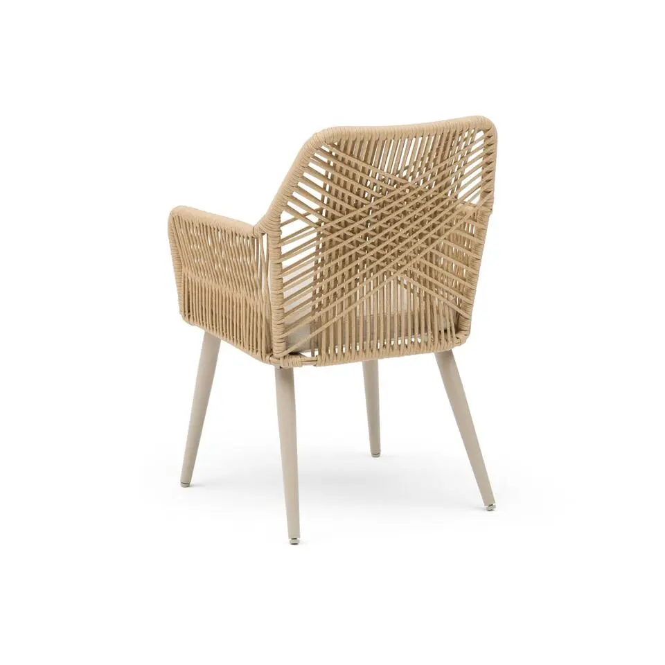 Tuinset 4 personen 90 cm Aluminium/wicker Taupe Coco Vedra/Bristol