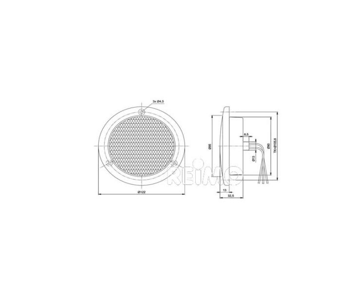 LED-BlinkBremsSchlußl 12V, 3/4/0,5W IP67 500 mm Kabel klar