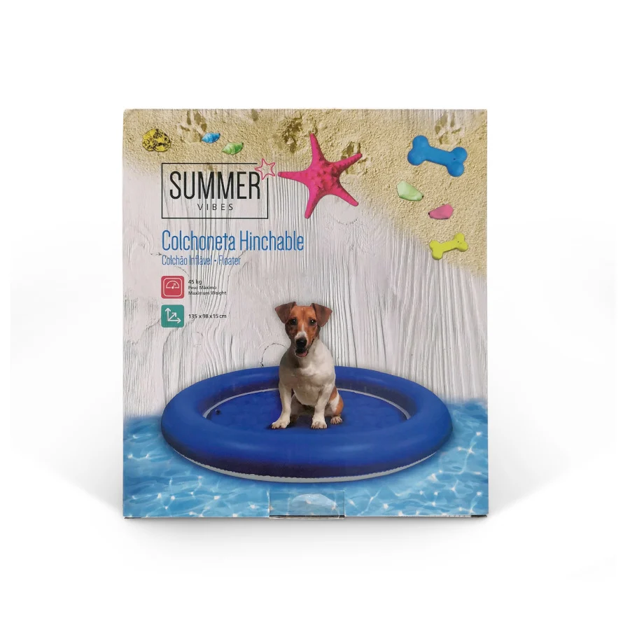 Tapete flutuante para cães com vibrações de verão